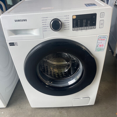 Samsung Ecobubble 9kg 1400 Spin Washing Machine White WF80F5E2W4W/EU