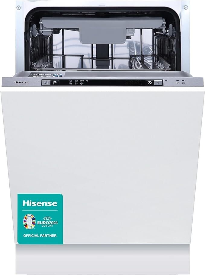 Hisense HV523E15UK 10 Places Slimline Fully Integrated Dishwasher White with 30 Minutes Quick Wash Brand New