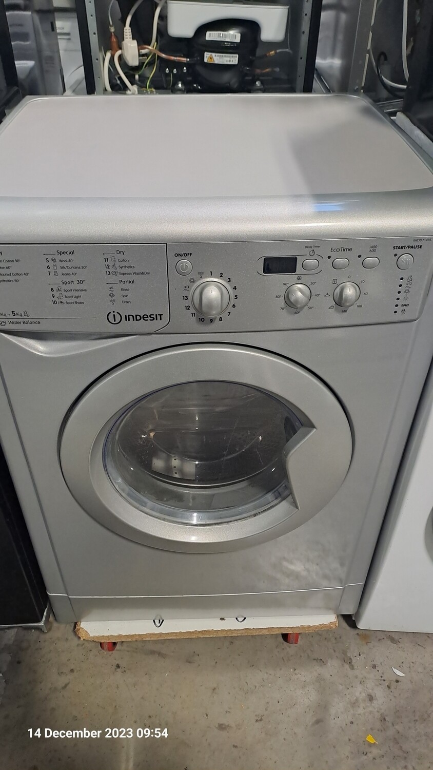 Indesit IWDD7143S 7kg Load 1400 Washer Dryer Silver, Located in our Whitby Road shop