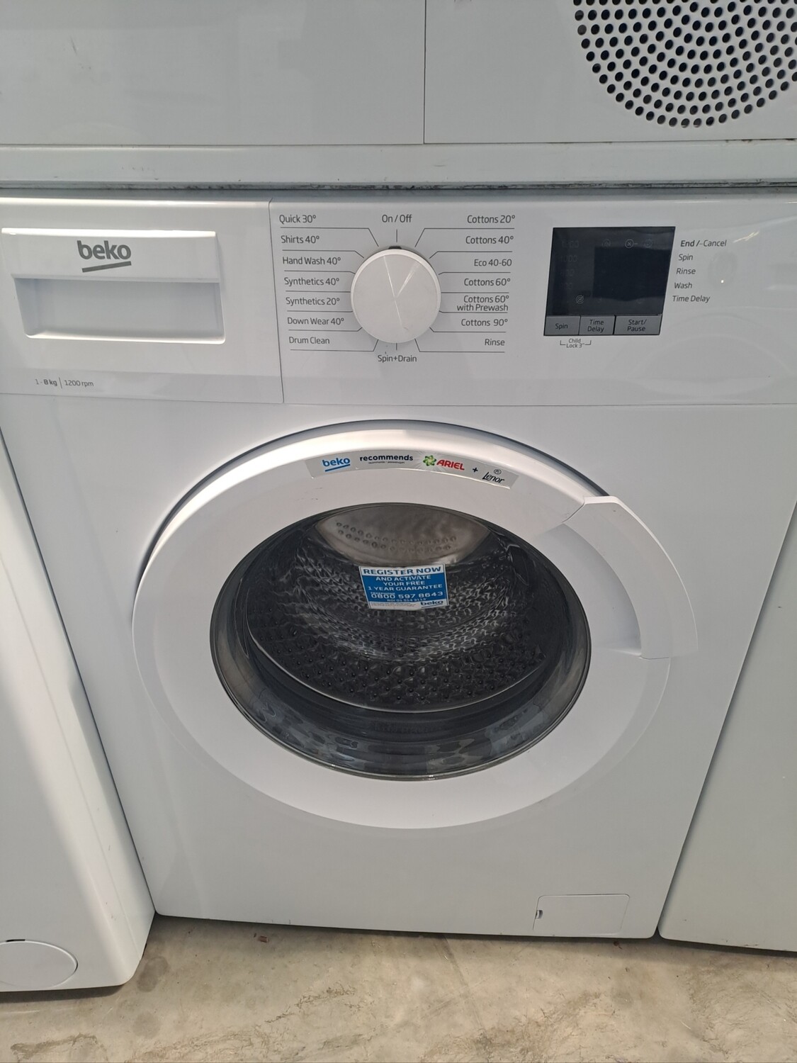 Beko WTL74051W 7kg Load 1400 Spin Washing Machine White This item is located in the Whitby Road shop 