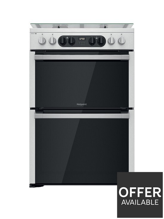 Beko KDDF653W 60cm Double Oven 4 Burner Freestanding Dual Fuel Cooker