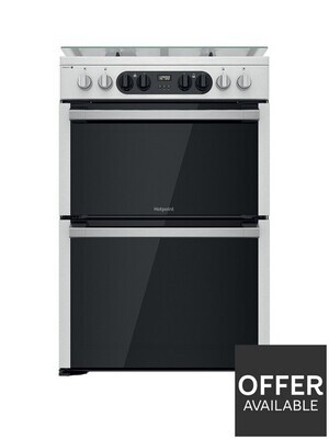 Hotpoint HDM67G8C2CX DUAL FUEL DOUBLE Freestanding COOKER Brand New (10-Year Parts Guarantee) W60cm
