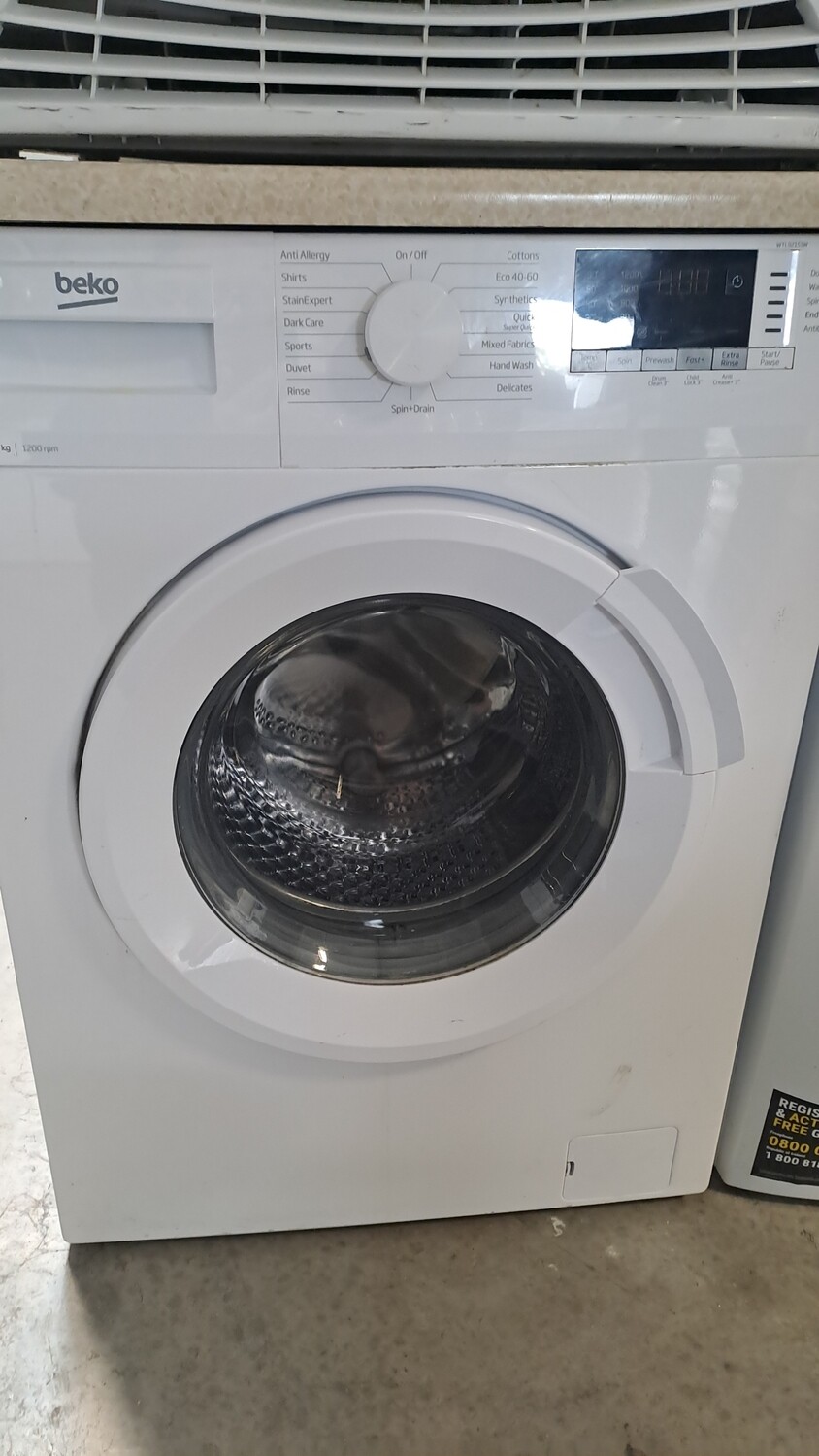 Beko WTL92151W 9kg Load 1200 Spin Washing Machine White