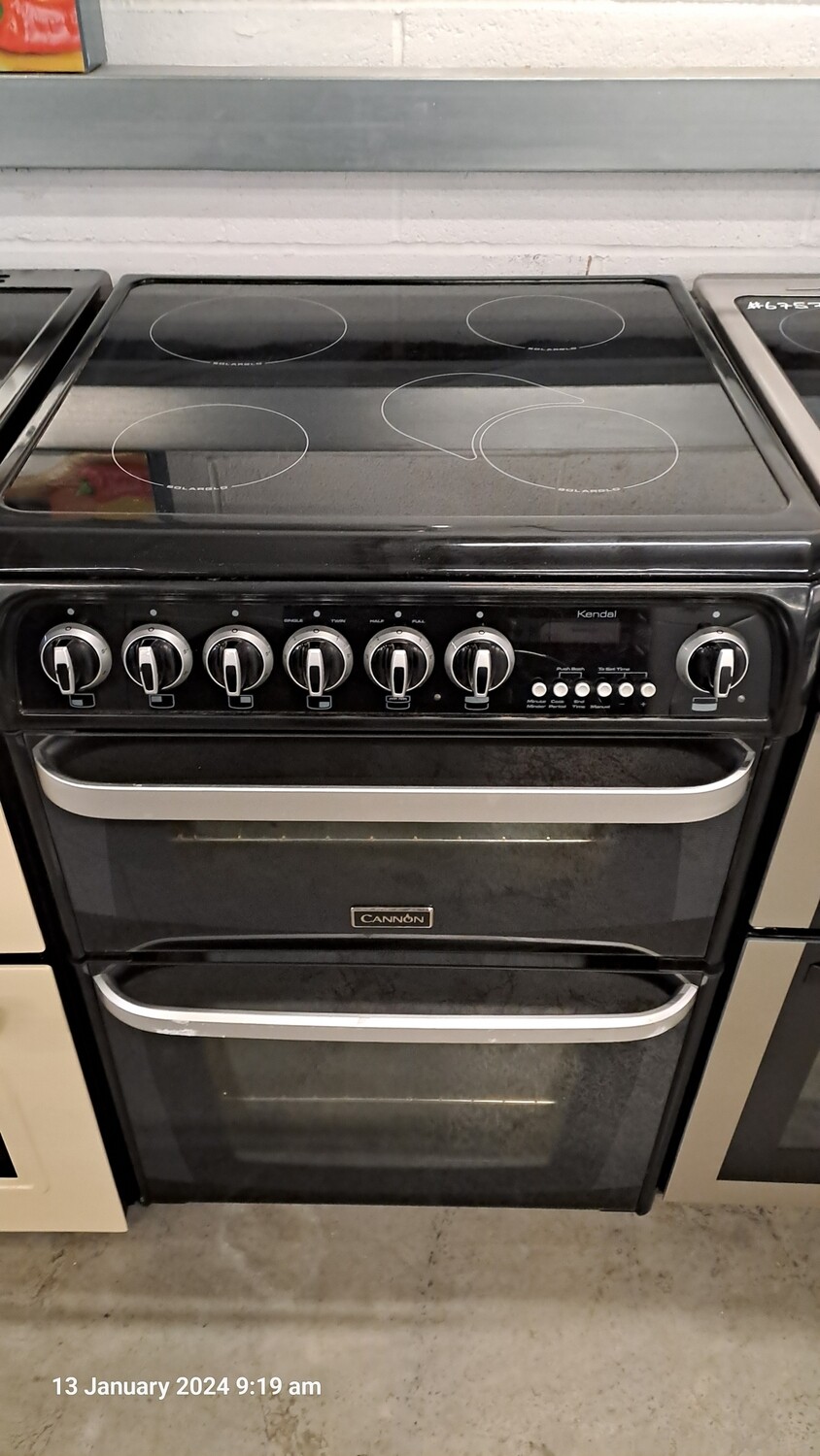 Hotpoint Cucina 60cm Electric Cooker Double Oven Ceramic Black