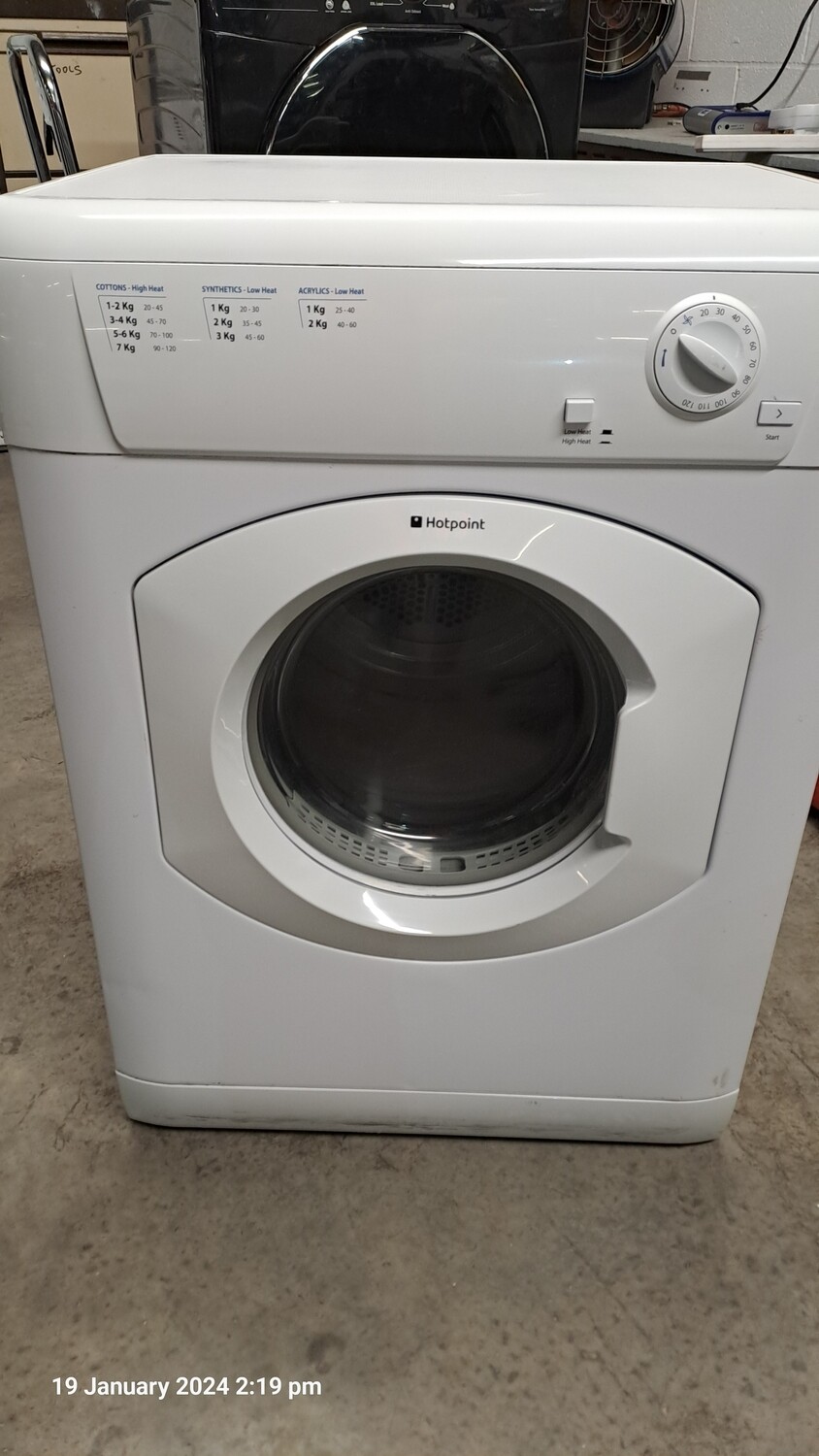 Hotpoint TVM570 7kg Vented Dryer White