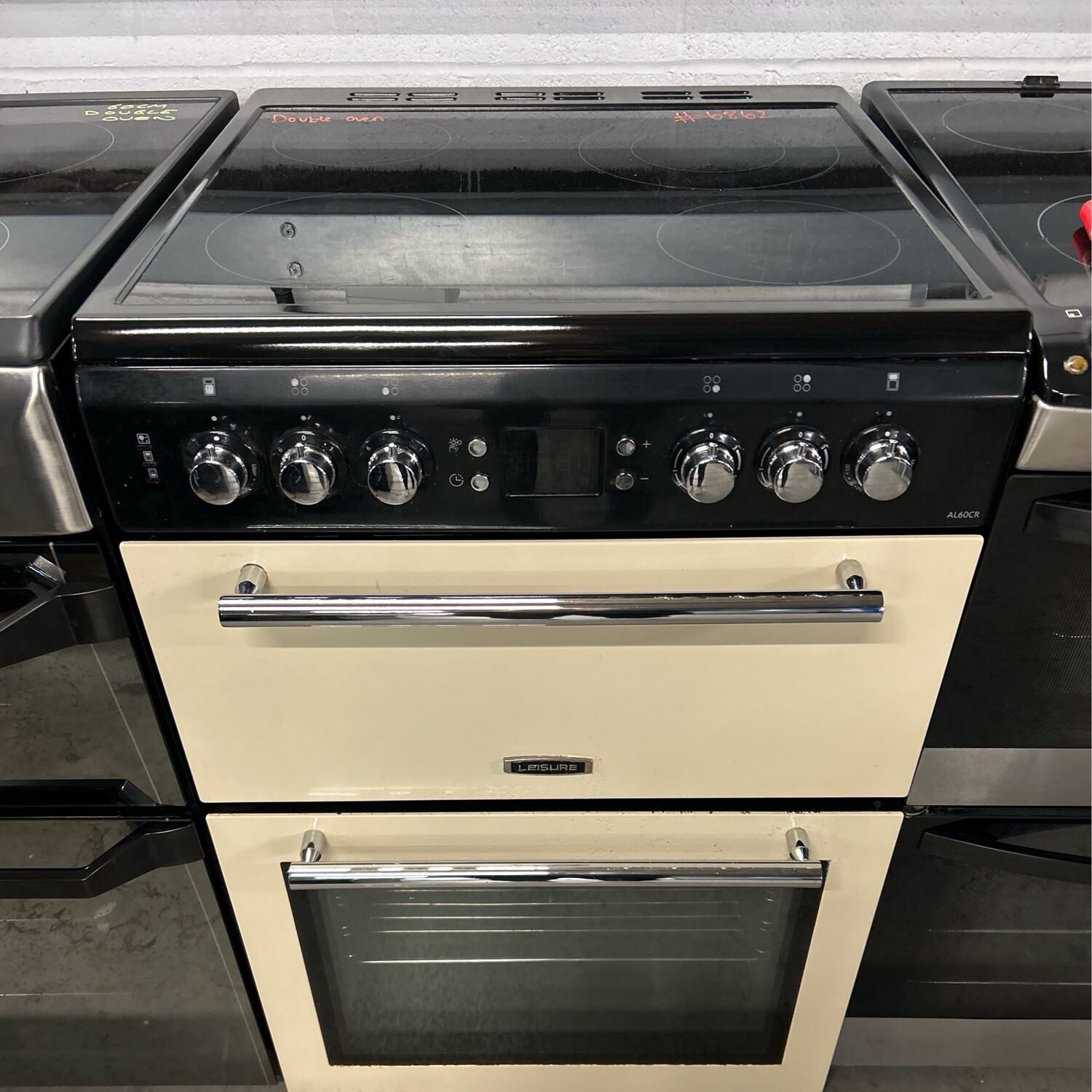 Leisure Gourmet GRB6CVC 60cm Electric Cooker Double Oven Ceramic Hob Cream. Whitby Road Shop 