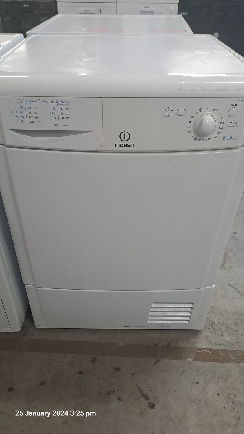 Indesit IDC8T3 8kg Condenser Dryer White