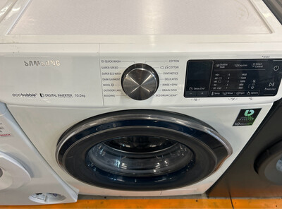 Samsung WW10M86DQOA/EU Ecobubble 10kg Load 1600 Spin Washing Machine White H85cm W60cm D55cm Refurbished Located in Whitby Road shop