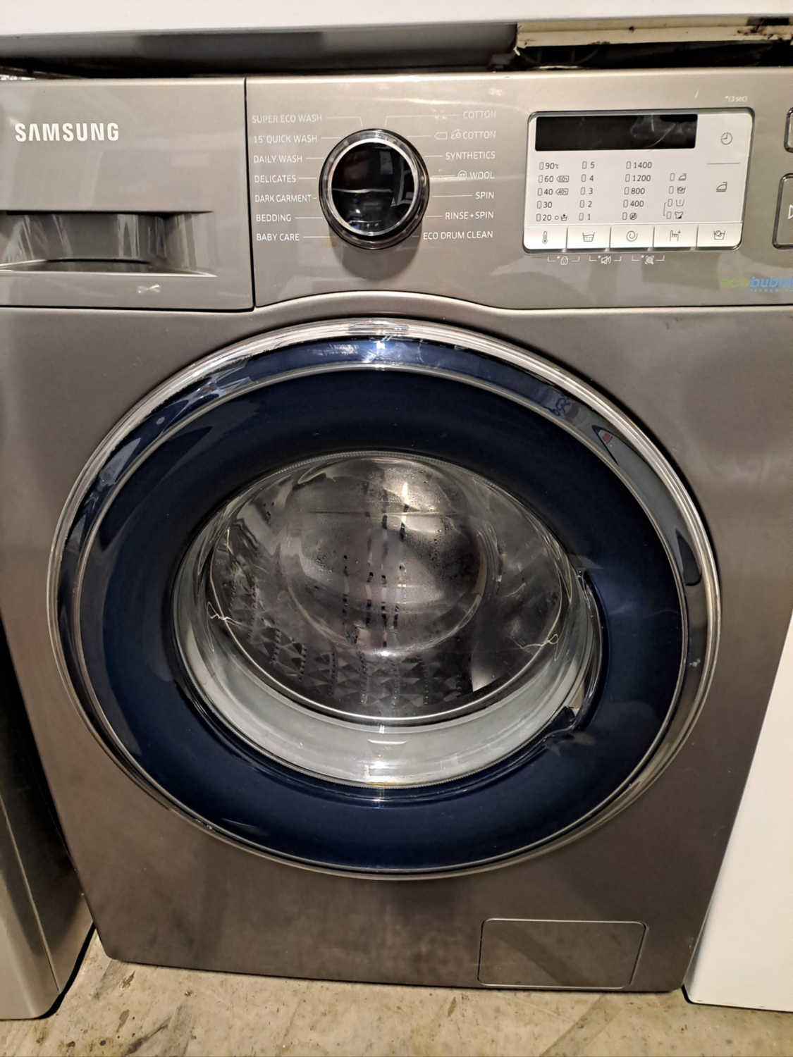 Samsung WW80J5555FX Ecobubble 8kg Load 1400 Spin Washing Machine Graphite Grey