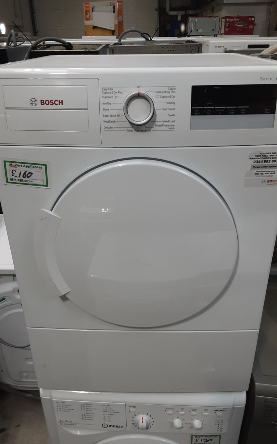 Bosch WTA79200GB 8kg Vented Dryer White 