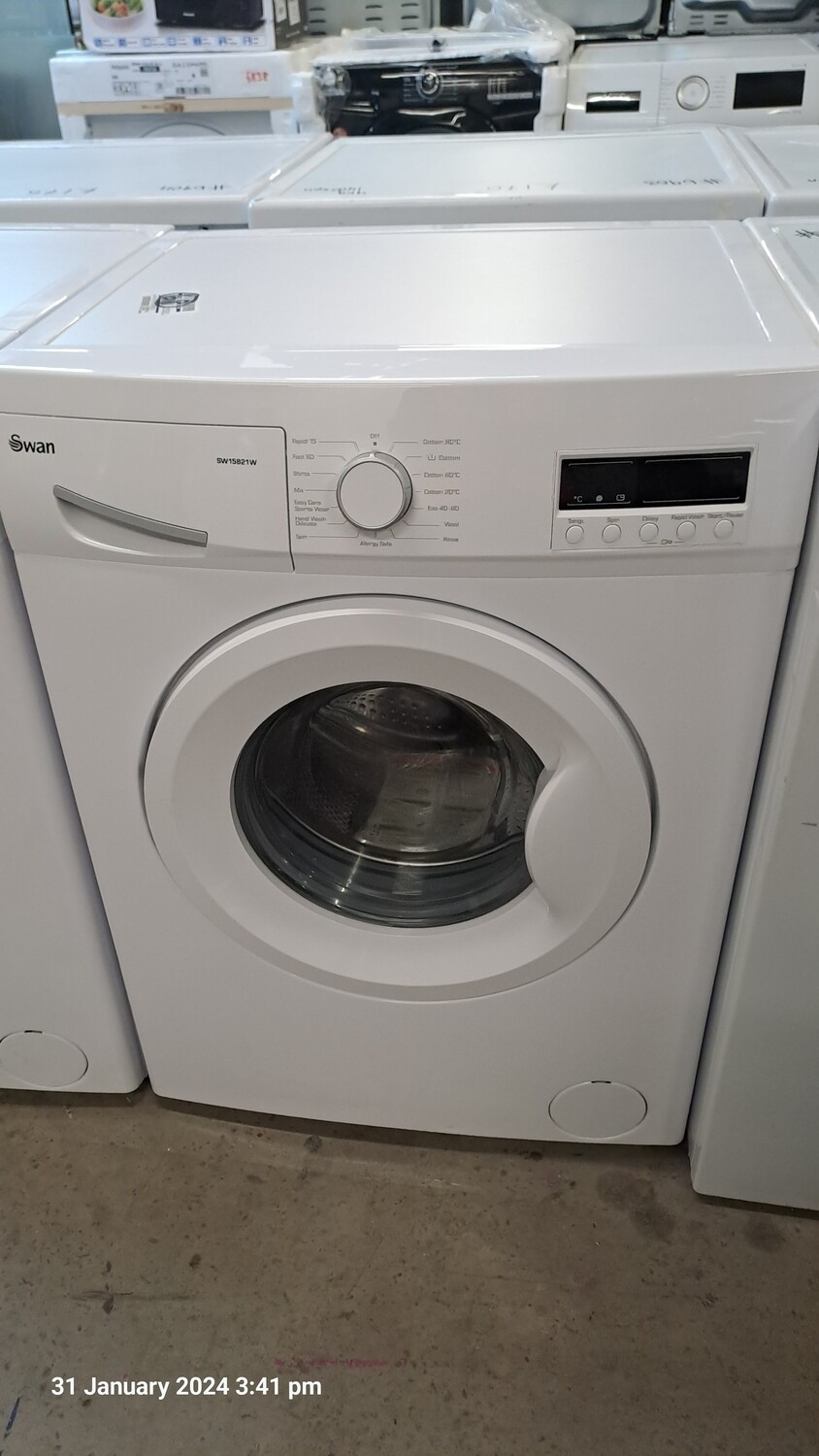 Swan SW15821W 7kg Load 1200 Spin Washing Machine White Brand New Graded