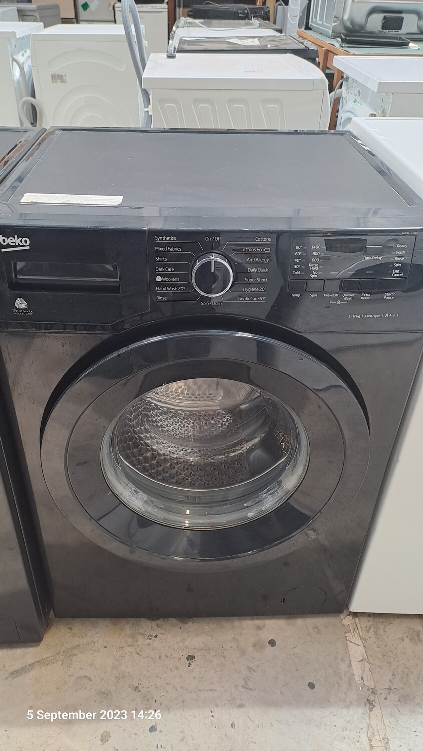 Beko WX842430B 8KG 1400rpm Washing Machine Black, Located in our Whitby Road shop