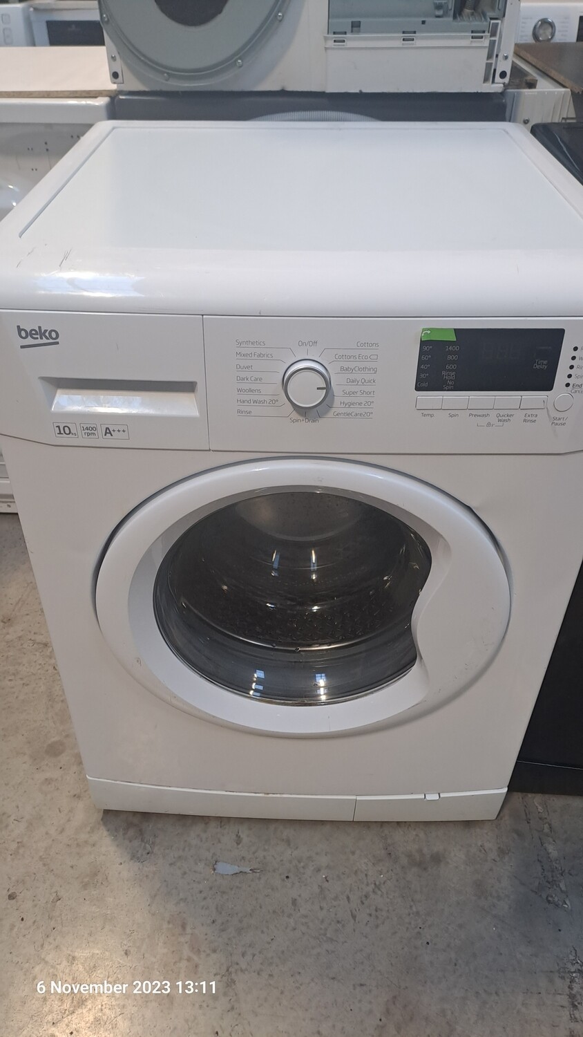 Beko 10kg Load 1400 Spin Washing Machine White