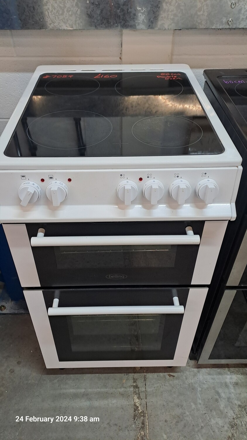 Belling BFSE52DOC 50cm Electric cooker Double Oven Ceramic Hob White Located in Whitby Road shop