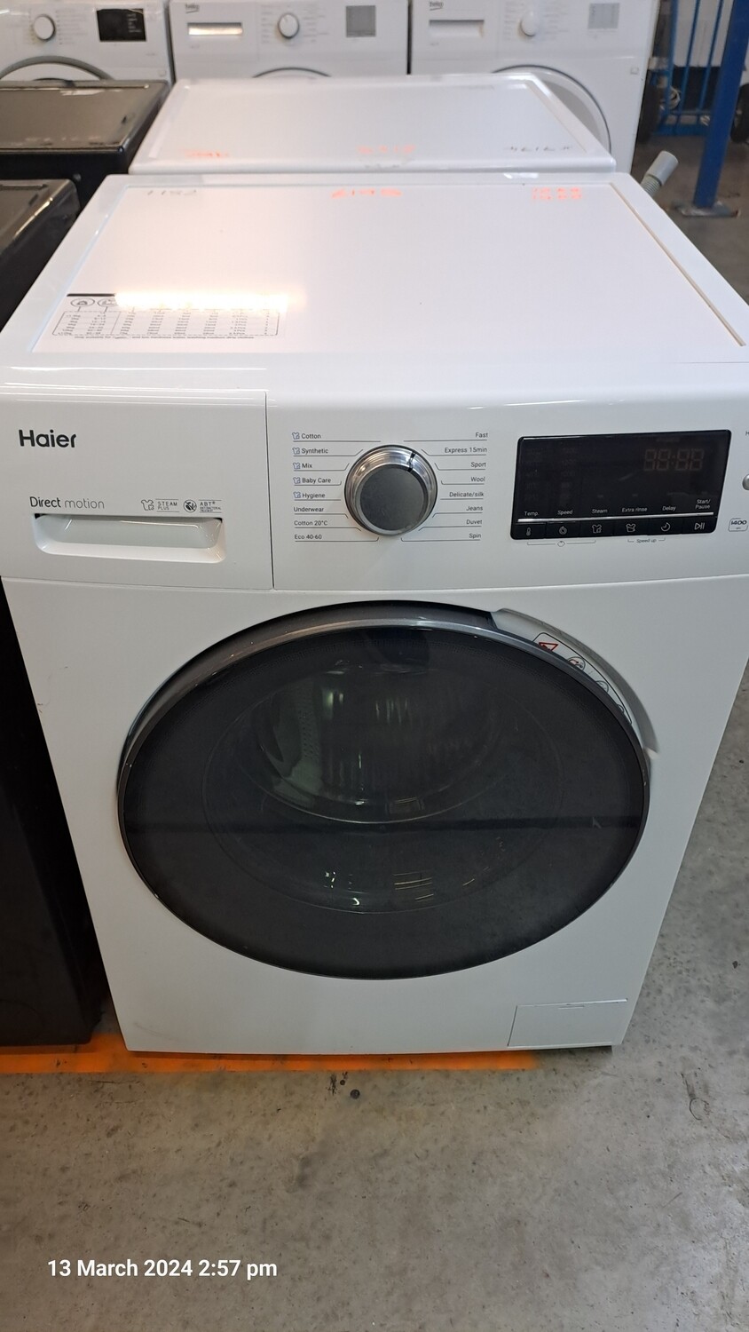 Haier HW100-B1439N 10KG Load 1400 Spin Washing Machine White