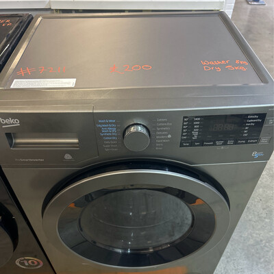 Beko WDX8543130G 8+5kg Load 1400 Spin Washing Machine Washer Dryer Grey H84cm W60cm D59cm