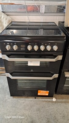 Indesit Cucina ID60C2 60cm Electric Cooker Double Oven Ceramic Black