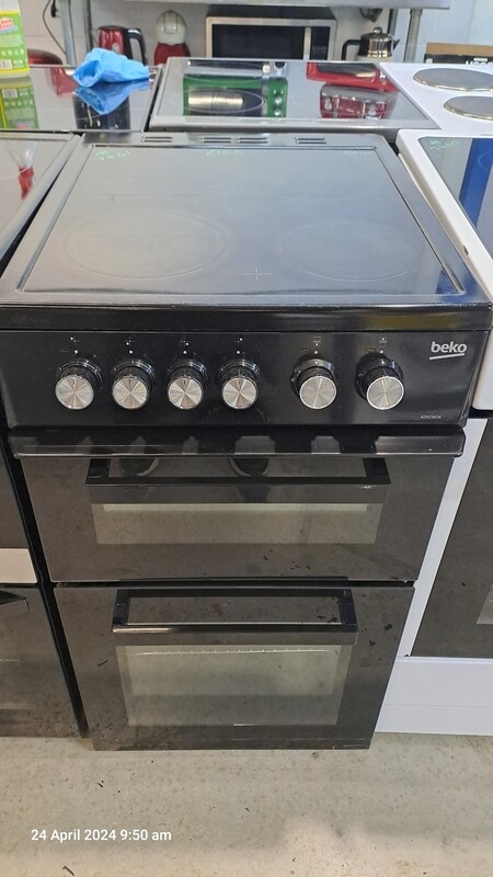 Beko 50cm Electric Cooker Black