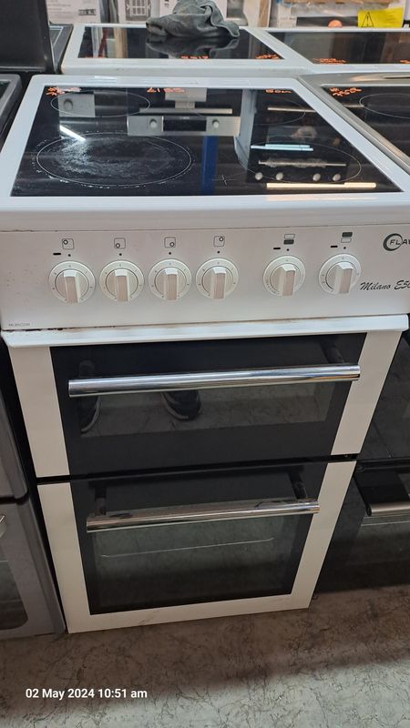 Flavel Mikano 50cm Electric Cooker Ceramic Hobs White Refurbished