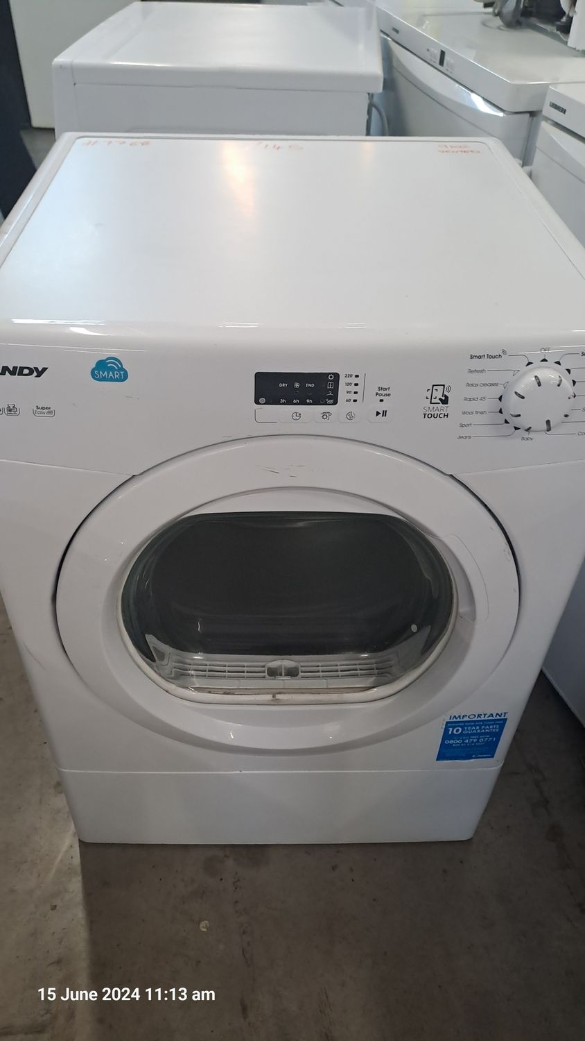 Candy CSEV9LG80 9kg Vented Dryer White Refurbished