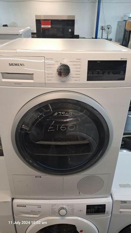 Siemens WT45N200GB 8kg Condenser Dryer White Refurbished 