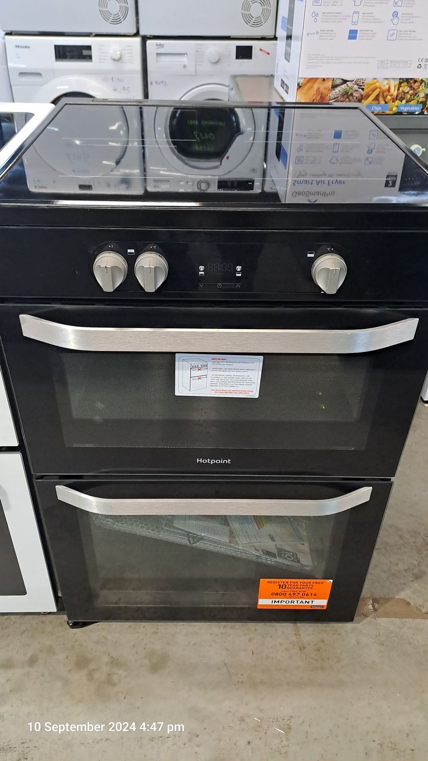 Hotpoint HDM67I9H2CB/U 60cm Electric cooker Twin Cavity Double Oven