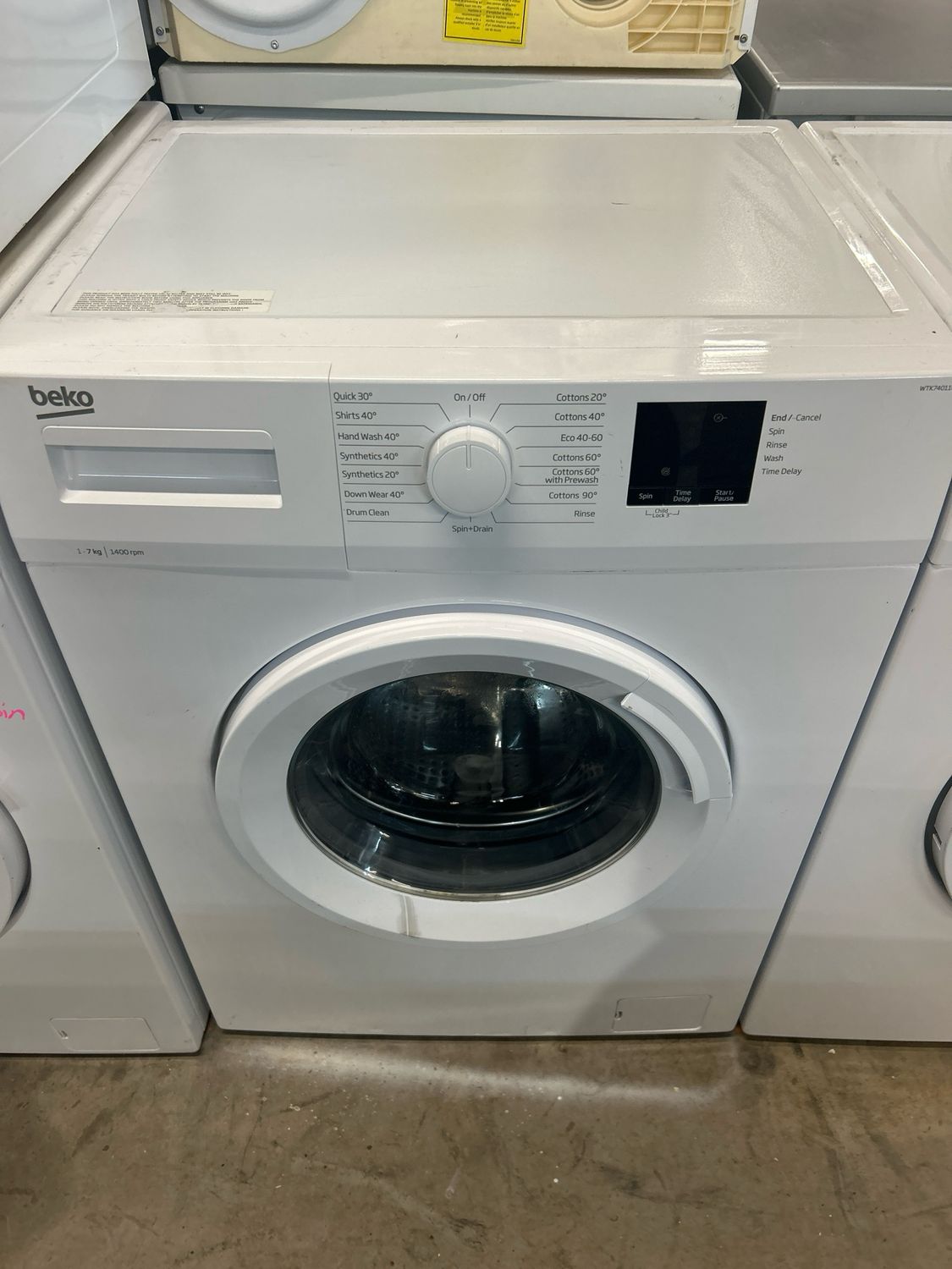 Beko WTK74011W 7kg Load 1400 Spin Washing Machine White Refurbished
