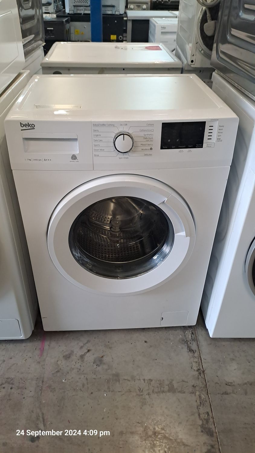 Beko WTB741R2W 7kg Load 1400 Spin Washing Machine H84cm W60cm D50cm White Refurbished