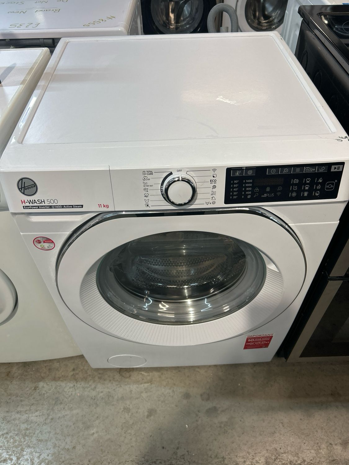 Hoover HW411AMC/1-80 H-Wash 500 11kg 1400 Washing Machine White Refurbished