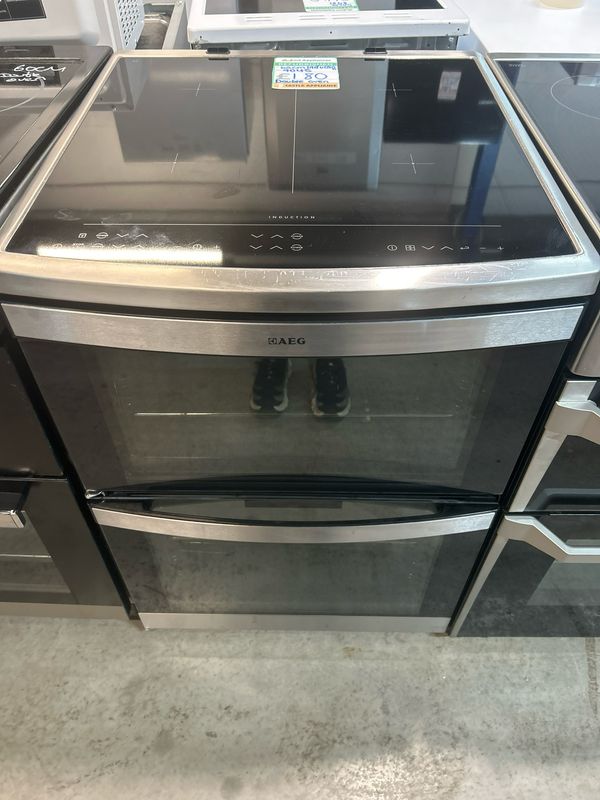 AEG 49106IUMN 60cm Electric cooker Twin Cavity Double Oven Induction