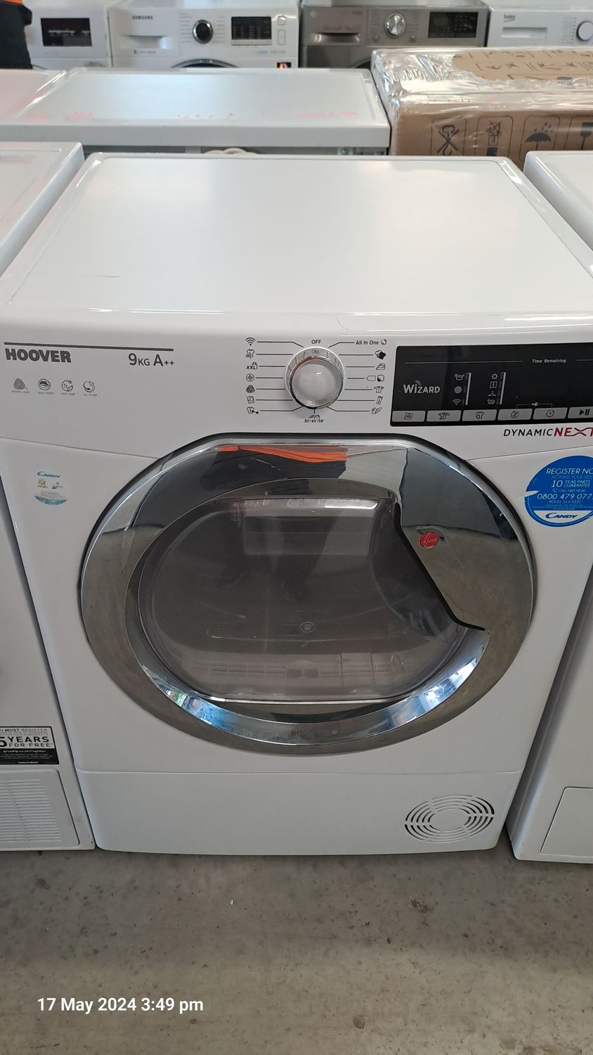 Hoover HLEH9A2DCE80 9kg A++ Heat Pump Condenser Dryer White Refurbished