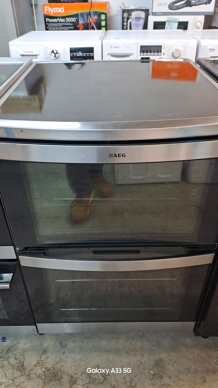 AEG 49002VMN 60cm Electric cooker Twin Cavity Double Oven Ceramic Hobs