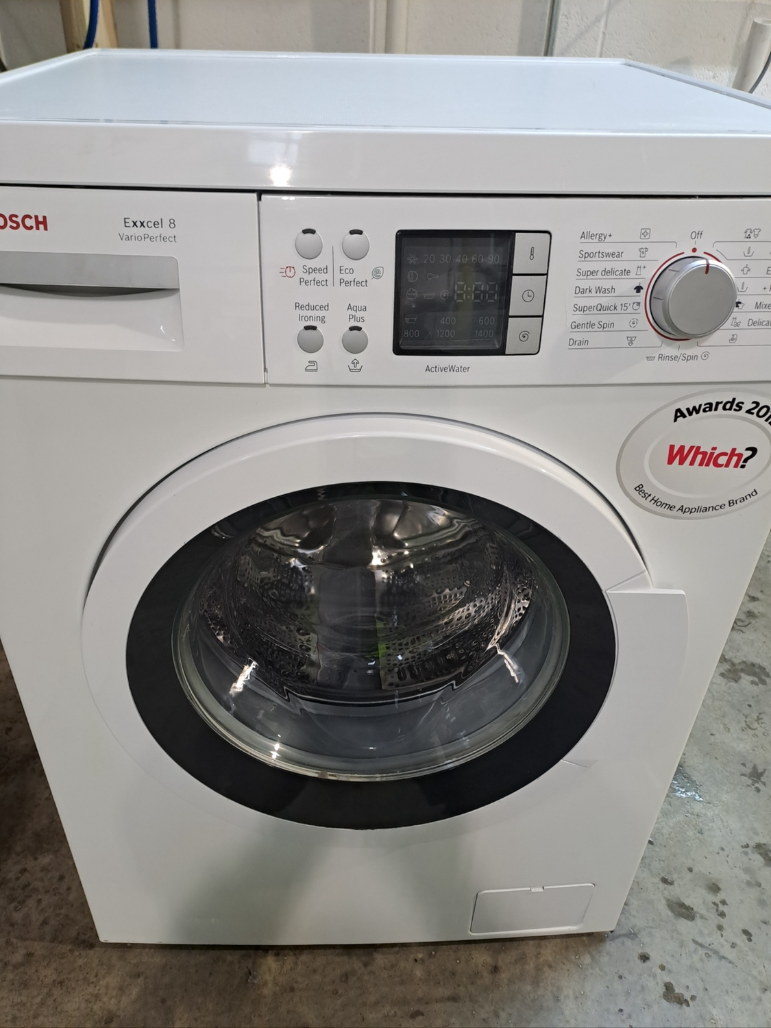 Bosch 8 Varioperfect 8kg Load 1400 Spin Washing Machine White Refurbished