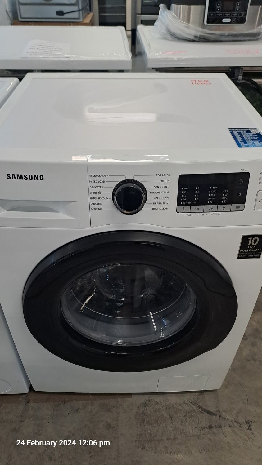 Samsung WW90TA046AE 9kg Load  1400 Spin Washing Machine White