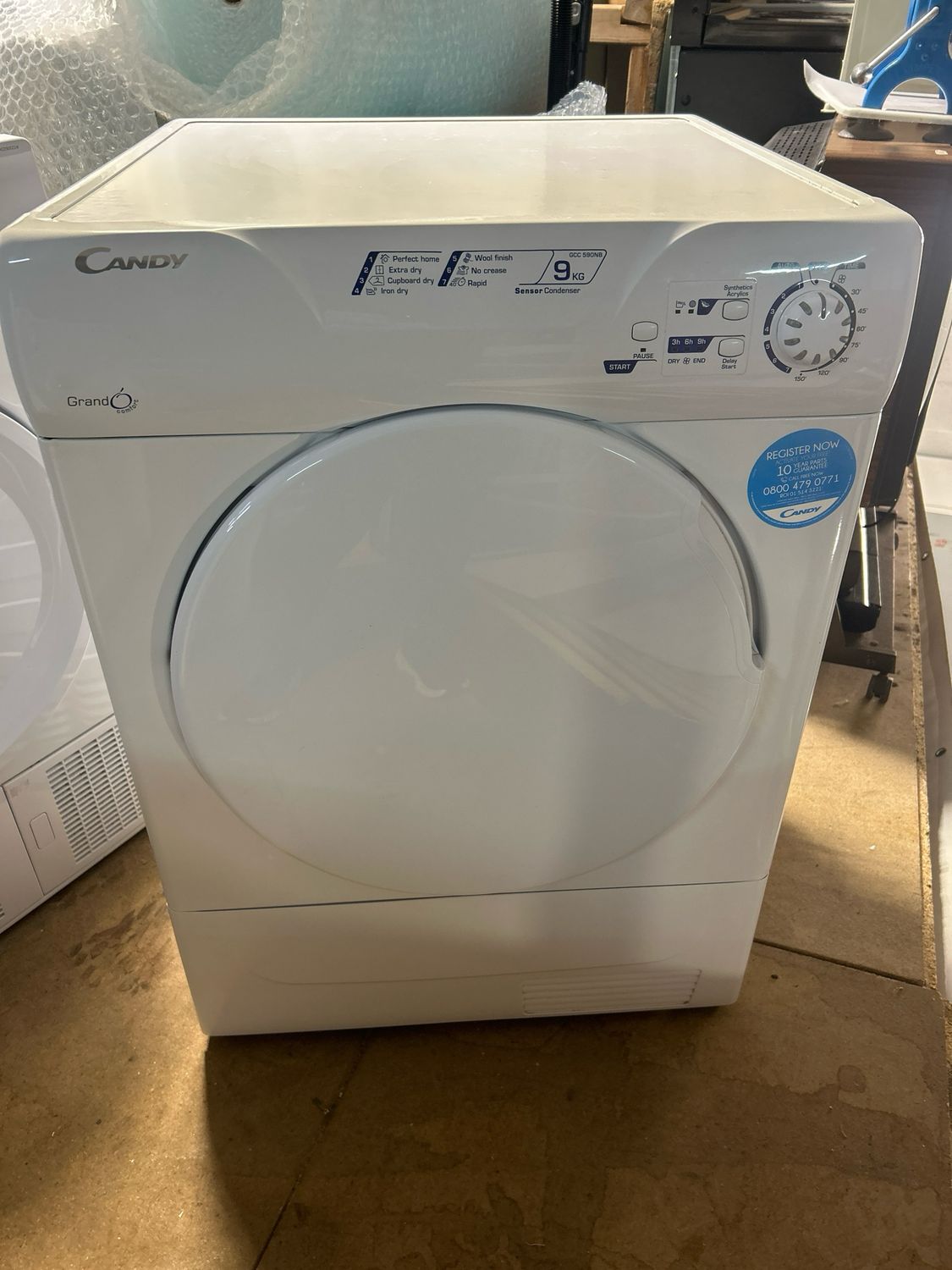 Candy GCC590NB-80 9kg Condenser Dryer White Refurbished