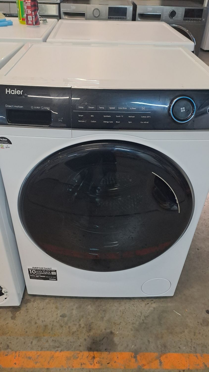 Haier HW90-B14959U1 9KG Load 1400 Spin Steam Washing Machine White Refurbished 