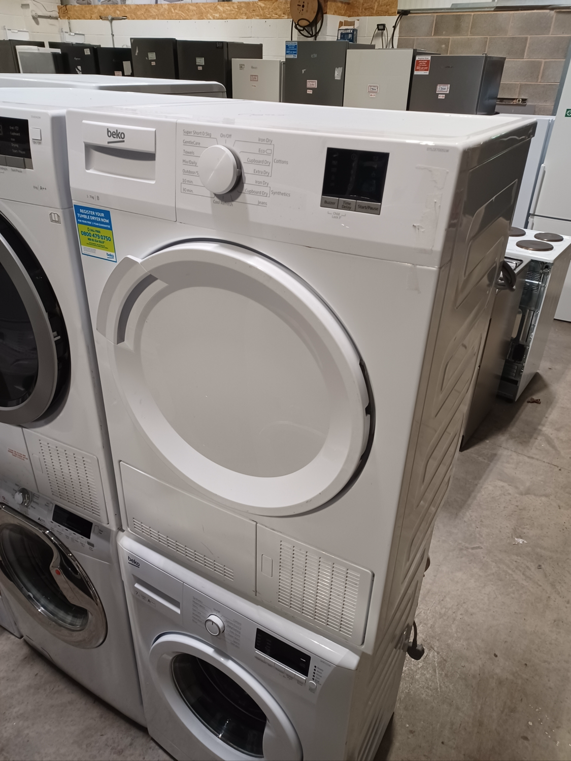 Beko DTLCE70051W 7Kg Condenser Dryer White