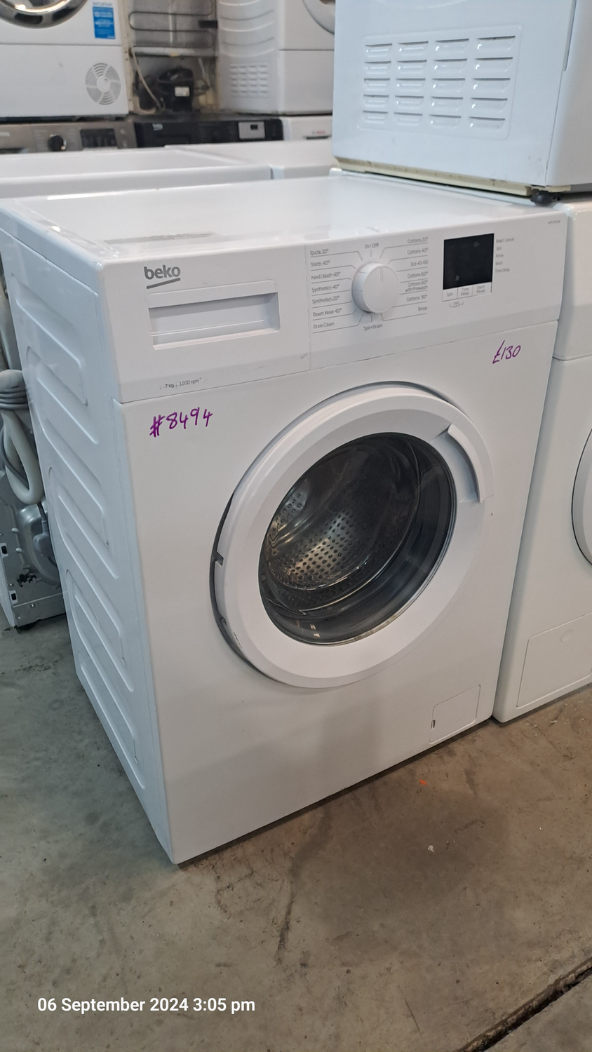 Beko WTK72011W 7kg Load 1200 Spin Washing Machine White Refurbished