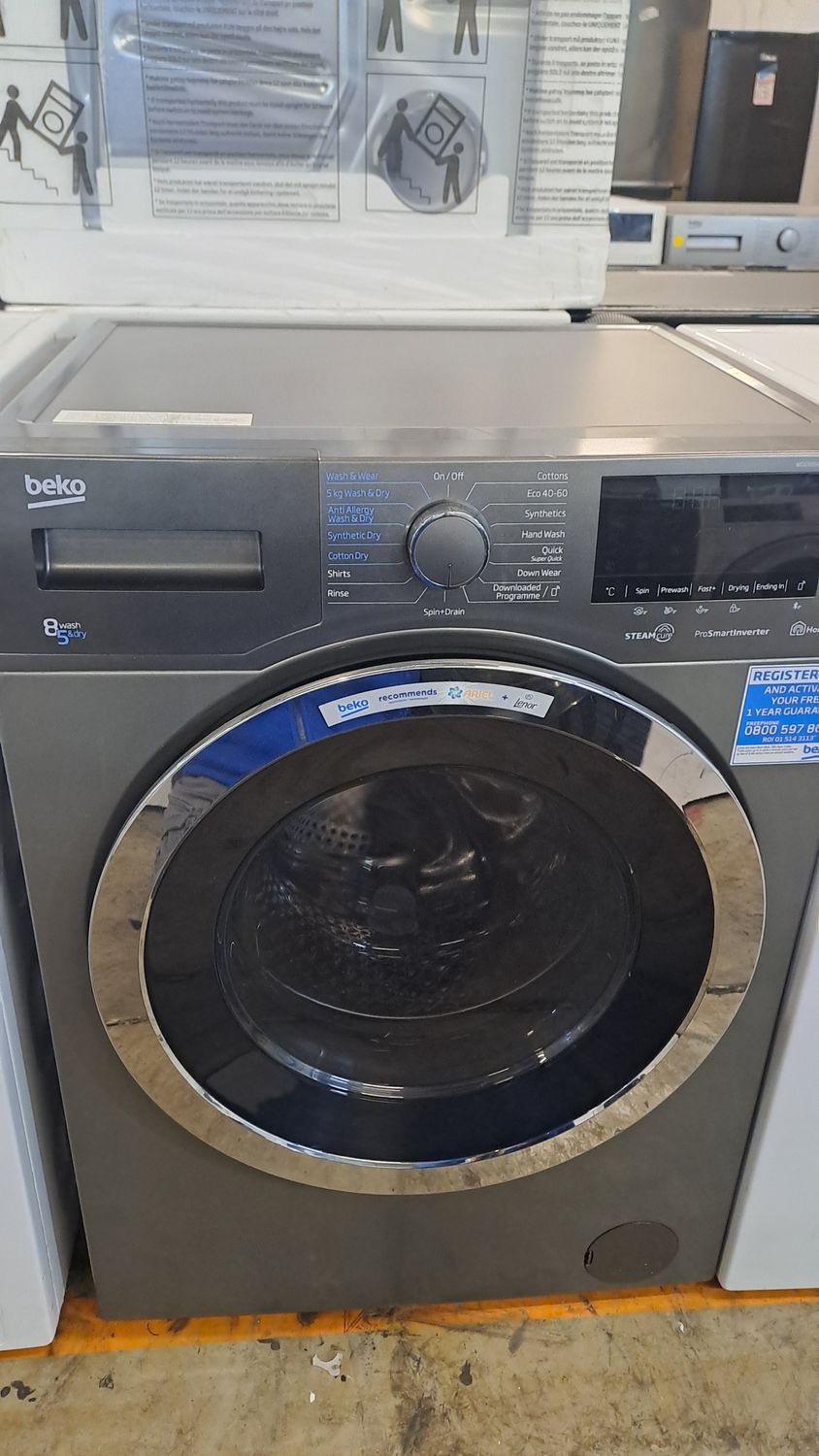 Beko WDER8540441G 8kg+5kg 1400rpm Washer-Dryer Grey