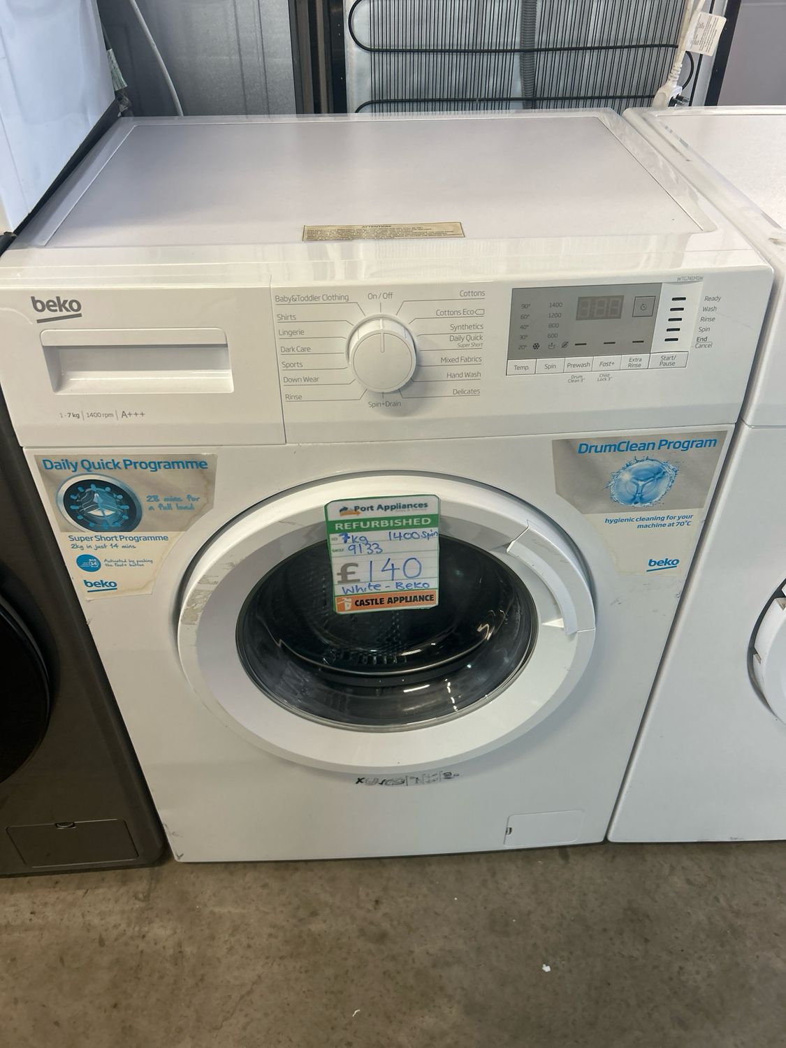 Beko WTG741M1W 7kg Load 1400 Spin Washing Machine White