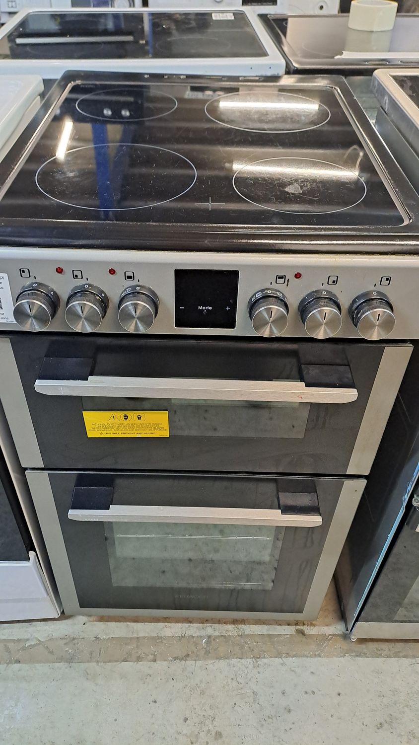 Kenwood KDC50 50cm Electric cooker Double Oven Ceramic Hob Stainless Steel