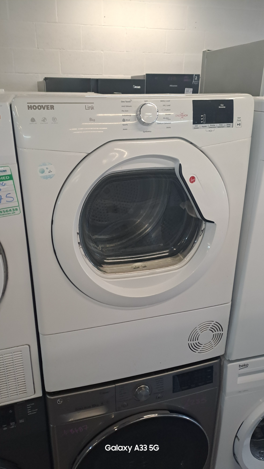 Hoover HLEC8DG-80 8kg Condenser Dryer White