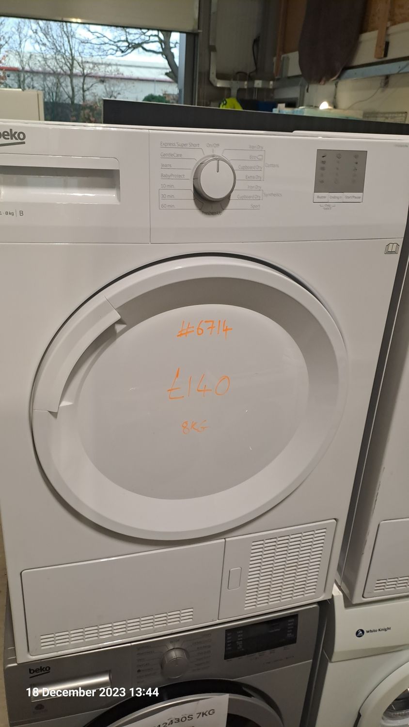 Beko DTGC8001RW 8kg Condenser Dryer White