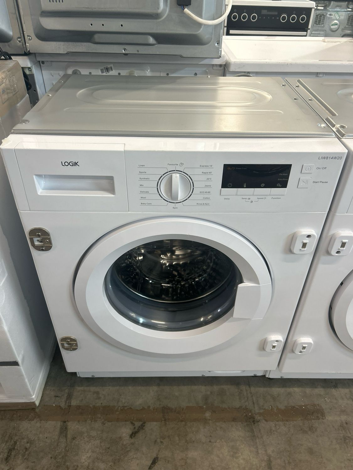 Logik LIW814W20 8kg 1400 Built in Integrated Washing Machine White Refurbished H83cm W60cm D50cm