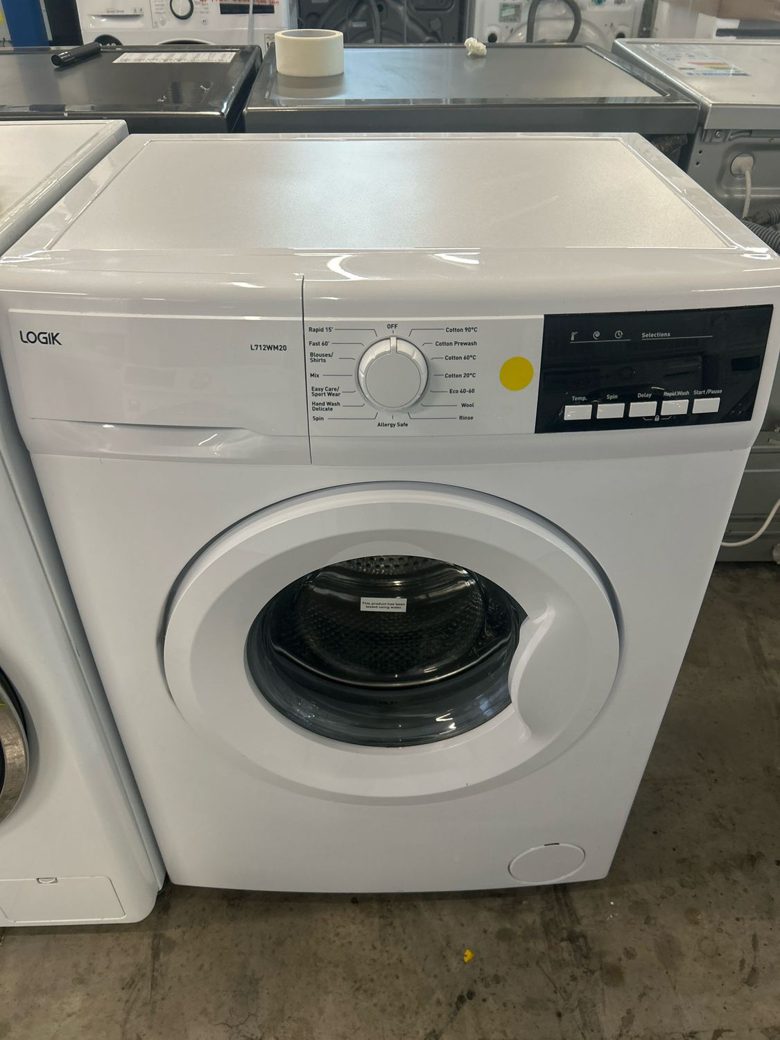 Logik L712WMB20 7kg Load 1200 Spin Washing Machine White