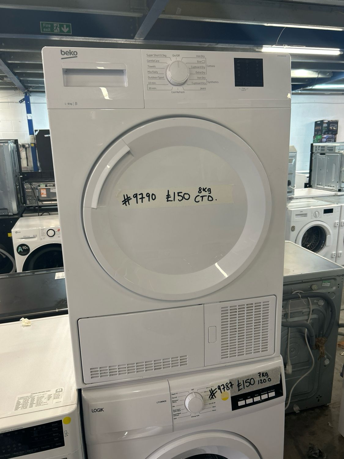 Beko DTKCE80021W 8kg Condenser Dryer White