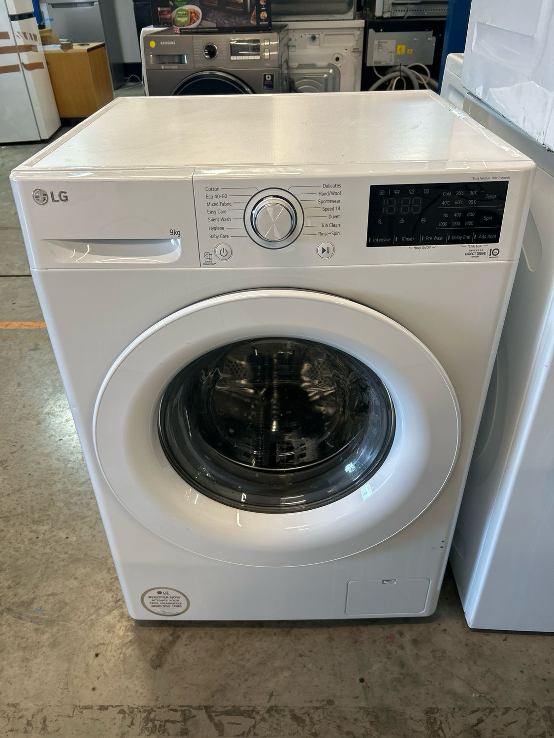 LG F4V309WNW 9kg 1400 Spin Washing Machine White