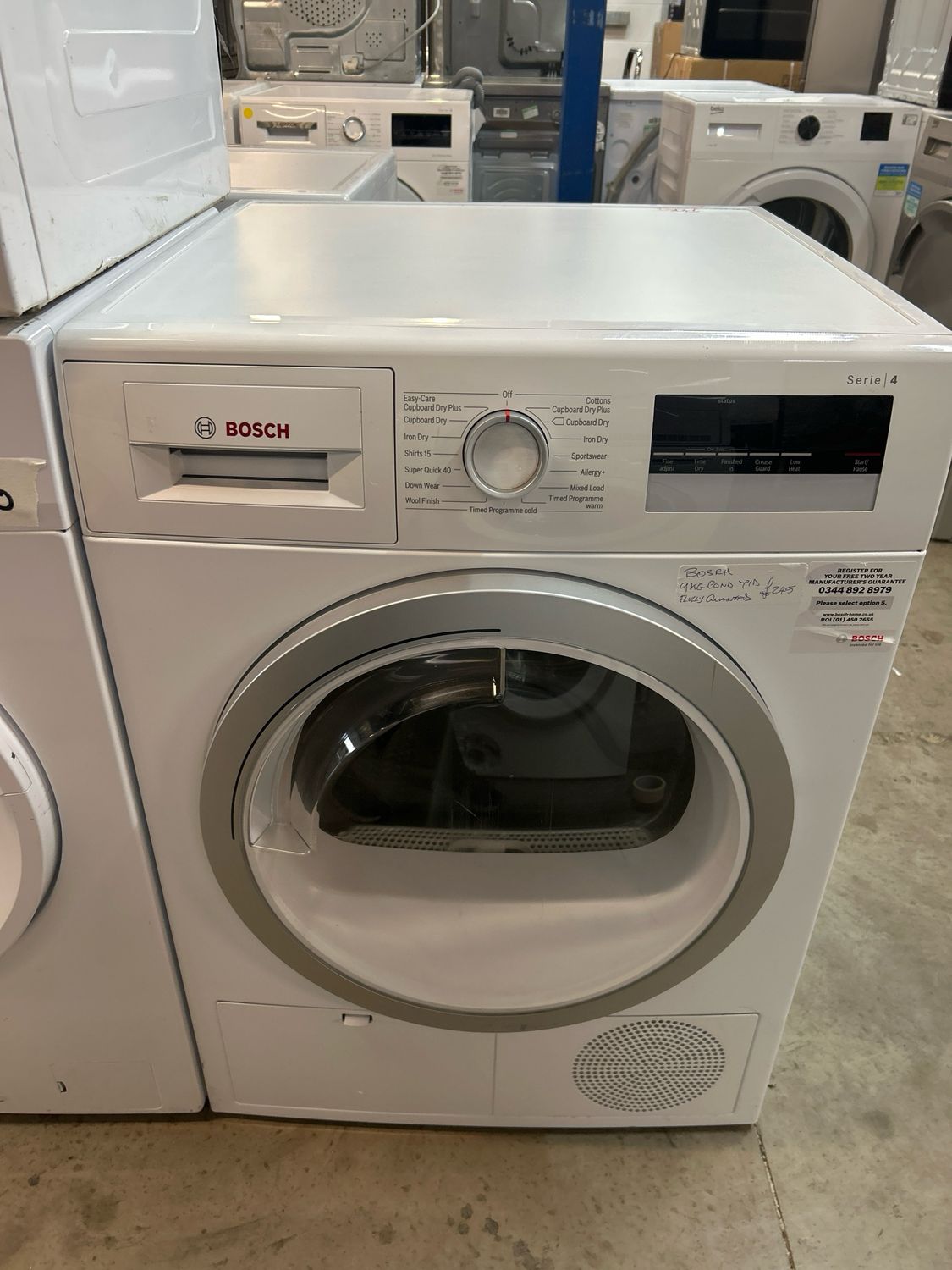 Bosch Serie 4 WTN85200GB/03 8kg Condenser Dryer White