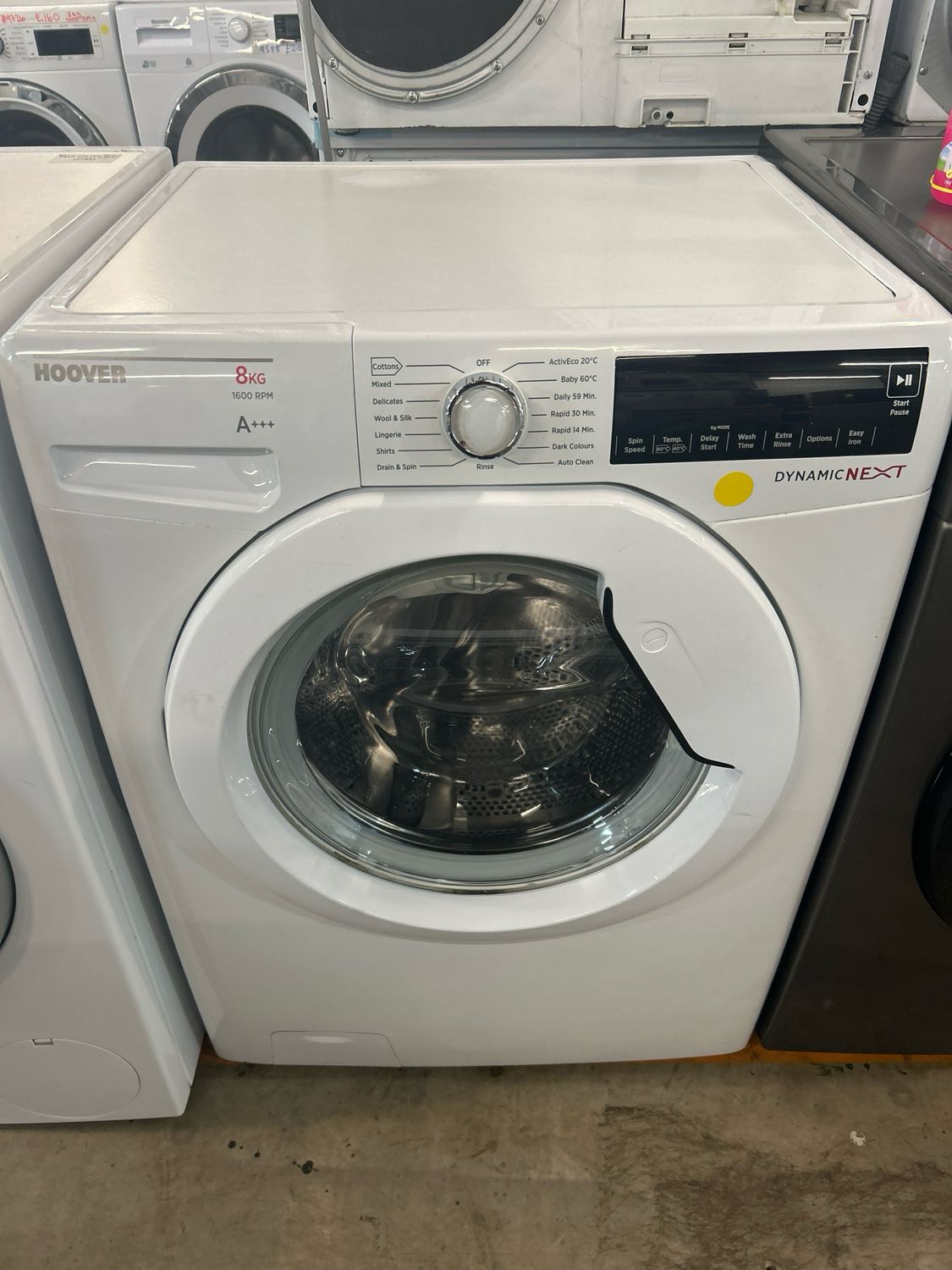Hoover 8kg 1600rpm Washing Machine White