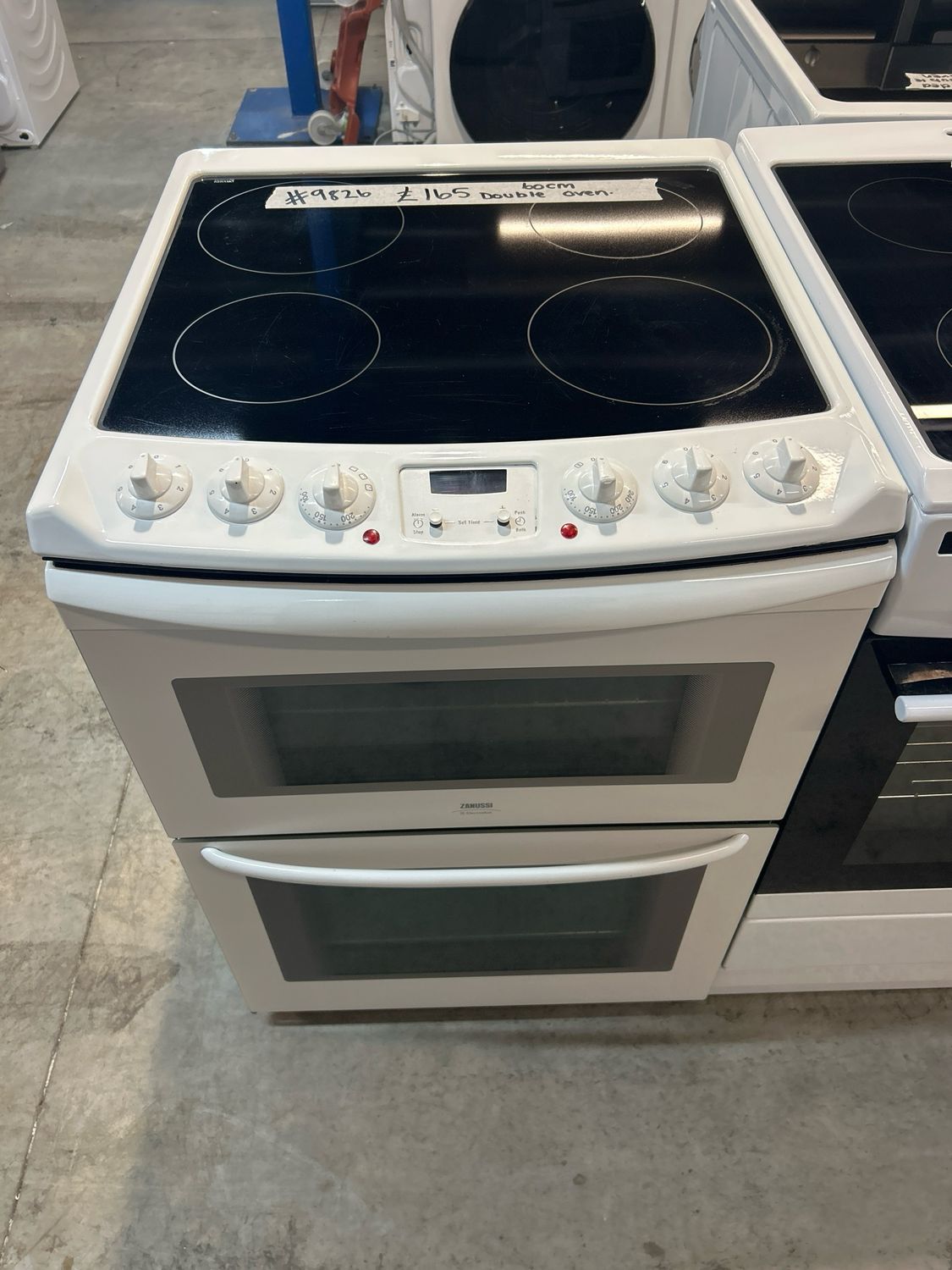 Zanussi 60cm Electric cooker Double Oven White Refurbished
